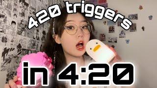 ASMR 420 TRIGGERS in 4:20 Fast & Aggressive for ADHD w/ NONSTOP TINGLES