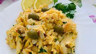 Bacalhau á Brás …Receita Rápida Simples e Deliciosa