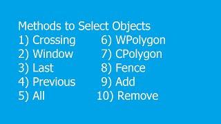 What are the Efficient Selection Methods in AutoCAD