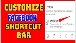 PAANO  E CUSTOMIZE ANG SHORTCUT BAR SA FACEBOOK APPS