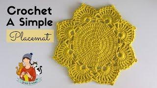 Crochet A Simple Placemat / Sousplat / Doily