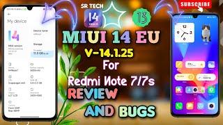 Miui 14 EU V-14.1.25 Rom For Redmi Note 7/7s Bugs And Review  Android 13 