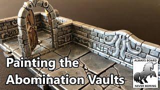 Quickly Painting the Abomination Vaults Pathfinder Terrain from Dungeons and Lasers | Sponsored