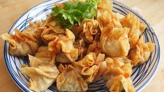 炸云吞这样做外酥里嫩，一口一个，好吃到停不下来，做法简单又容易‼️Deep Fried wontons  Crispy, tender, delicious, simple and easy