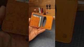 Making “Bramble” mini-wallet of #butteroleather & #puebloleather 