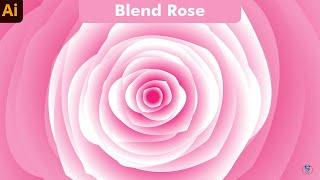 HOW TO CREATE ROSE in Adobe Illustrator | BLEND TOOL MAGIC | S Graphic Design