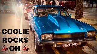 Friday night cruising at Coolie Rocks. Great variety of cars and awesome atmosphere