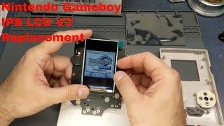 Nintendo Gameboy DMG IPS LCD V3 install Best Original Gameboy replacement LCD