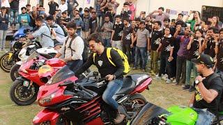 Crazy Reactions to SUPERBIKES in the College !