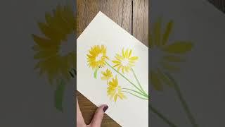 Paint With Me! Sunflower Watercolor Painting. My Watercolor Journey|month 1