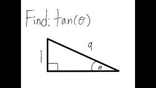 Right Triangle Trigonometry: Find tan (𝜃) for the given right triangle