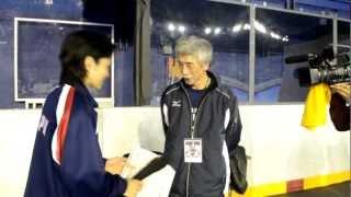 Soke Yoshimi Inoue meets with Rika Usami - Paris Championships 2012 | WORLD KARATE FEDERATION