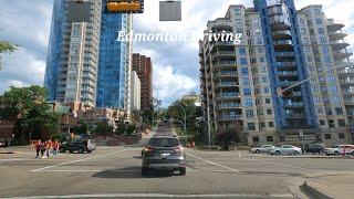 Canada Day  - Driving Downtown to 95 Street, Edmonton, Alberta