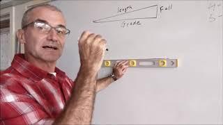 How to Calculate Grade, Fall, and Length for the Trades Person. Inches per foot, percent, and ratio