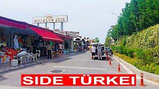 A walk through the city of Side. Promenade, beach & shopping. Türkiye May 2024 #side #turkey