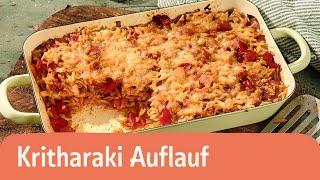 Kritharaki-Auflauf – vegetarischer Nudelauflauf aus Griechenland  | REWE Deine Küche