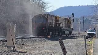 Rail Grinder polishes the Lewistown Crossovers (03/18/2025)