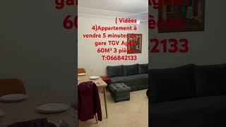 Appartement à vendre 5 minutes de gare TGV Agdal 60M² 3 pièces T:066842133