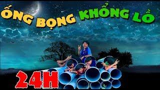 Thử Thách 24 Giờ Ngủ Trong Ống Bọng Khổng Lồ - 24 Hour Challenge | anh ba phải tv