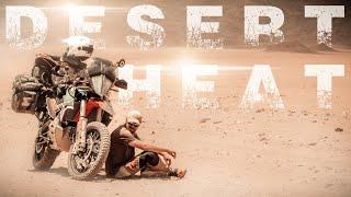 Motorbike OVERHEATS on remote gravel roads in NAMIBIA [SAND IS THE CAUSE?] S2EP17