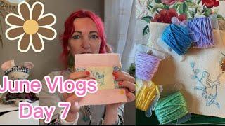 Making a Liberty Pincushion from a Vintage Embroidery Transfer  June Vlogs Day 7