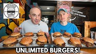 UNLIMITED BURGER CHALLENGE - I WAS NOT READY FOR THIS!
