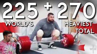 HEAVIEST Snatch & CJ EVER REACTION | Lasha Talakhadze 225/270/495!