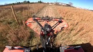 Mowing a hayfield for a friend that the 2nd cutting was not worth cutting.