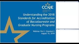 CCNE Accreditation: Standard I- Program Quality: Mission and Governance