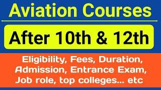 Aviation courses list after 10th and 12th full information in hindi | career option after 12th |