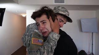 SOLDIER SURPRISES BEST FRIEND!!