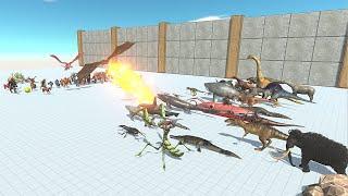 5 VS 5 ALL MONTERS WITH HUMANS VS ALL ANIMAL - Animal Revolt Battle Simulator