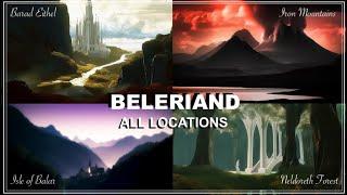 J.R.R. Tolkien Silmarillion Beleriand locations - AI adaptation / visualisations