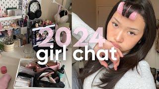 GRWM like we are on *FACETIME* | 2024 goals, skincare, makeup routine, kdramas