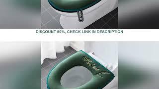 Universal Toilet Seat Cover Winter Warm Soft WC Mat Bathroom Washable Removable Zipper With Flip Lid