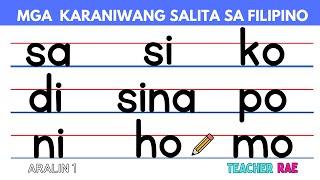 Mga Karaniwang Salita || aralin 1 || Pagbasa sa Filipino
