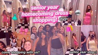 homecoming dress shopping vlog *SENIOR YEAR EDITION!* // shopping for our last homecoming 2024