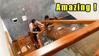 Extremely Technical Woodworking Amazing Skills - Amazingly Beautiful Wooden Staircase Design Ideas