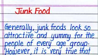 Junk Food Essay in English || Essay on Junk Food Essay in English