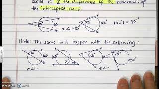 Angles Formed by Secants and Tangents