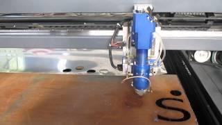 Metal cutting laser machine working video