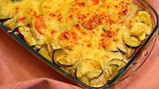 Ich habe noch nie so leckere Zucchini gegessen! Kartoffel Auflauf mit Zucchini und Sellerie Rezept