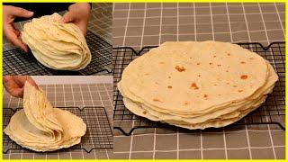 5 minutes ready! Easy and quick flatbread tortilla without oven