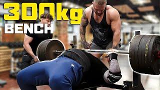 300KG/661LB BENCH PRESS? - ROAD TO 700LBS WITH GYM REAPER AND FRIENDS AT WORLD FAMOUS DINOS GYM.