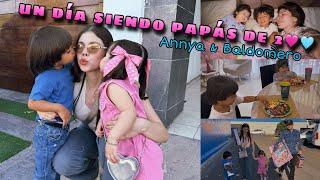 UN DÍA SIENDO PAPÁS DE 2, con Annya y Baldomero | VLOG