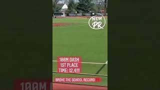 Bryelle Johnson - 100m dash, school record broken !