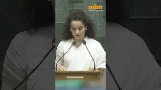 #kanganaranaut Takes Oath As Lok Sabha MP On Day 1 Of 18th #parliament Session