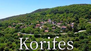 Korifes, Kavala, Greece - by drone [4K]. #mountainvillage