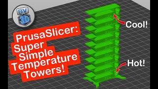 Fast & Easy PrusaSlicer Temperature Tower for your 3D printer!