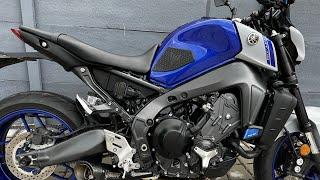 Yamaha MT09(2021) exhaust comparesing Stock / Mivv x-m5